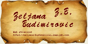 Željana Budimirović vizit kartica